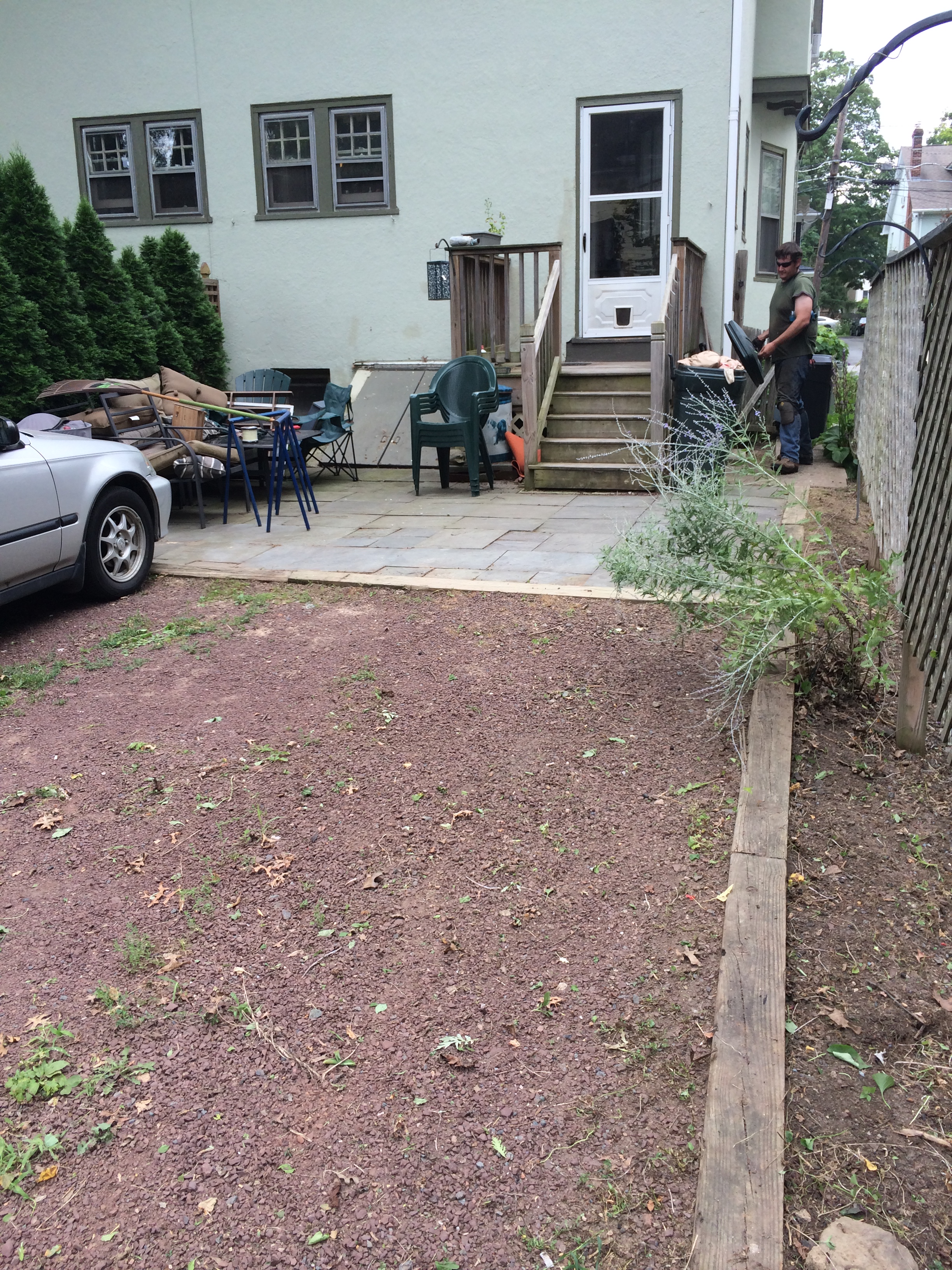 After - Clean and edged garden bed